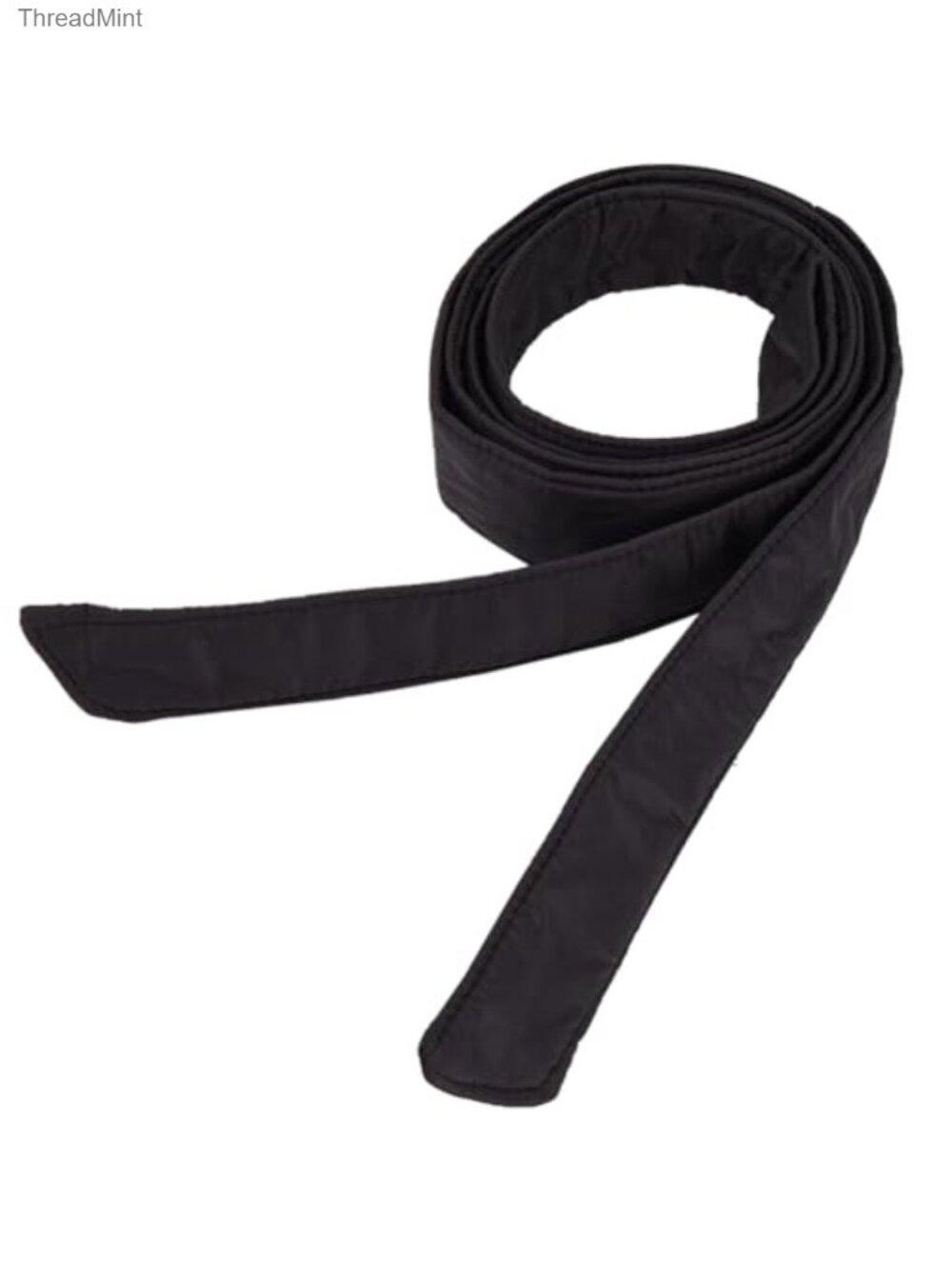 72 Inch Black Cloth Ribbon Sash Belt for Down Coat Waist Tie